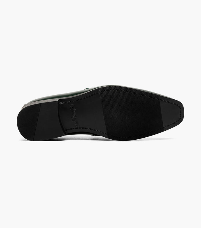 Stacy Adams Spratley Green Velour Patent Moc Toe Loafers - Upscale Men's Fashion