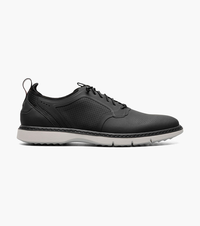 Stacy Adams Synchro Plain Toe Elastic Lace Up - Black - Upscale Men's Fashion