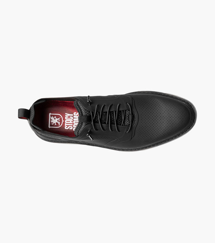 Stacy Adams Synchro Plain Toe Elastic Lace Up - Black - Upscale Men's Fashion
