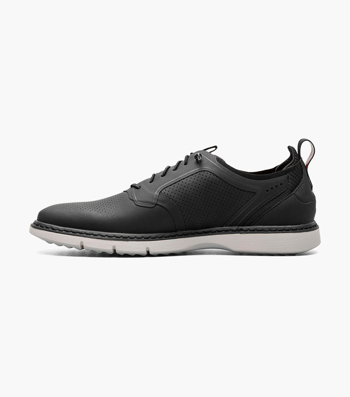 Stacy Adams Synchro Plain Toe Elastic Lace Up - Black - Upscale Men's Fashion