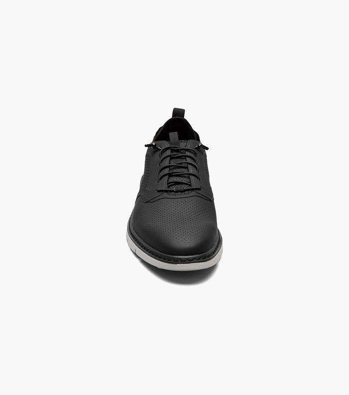 Stacy Adams Synchro Plain Toe Elastic Lace Up - Black - Upscale Men's Fashion