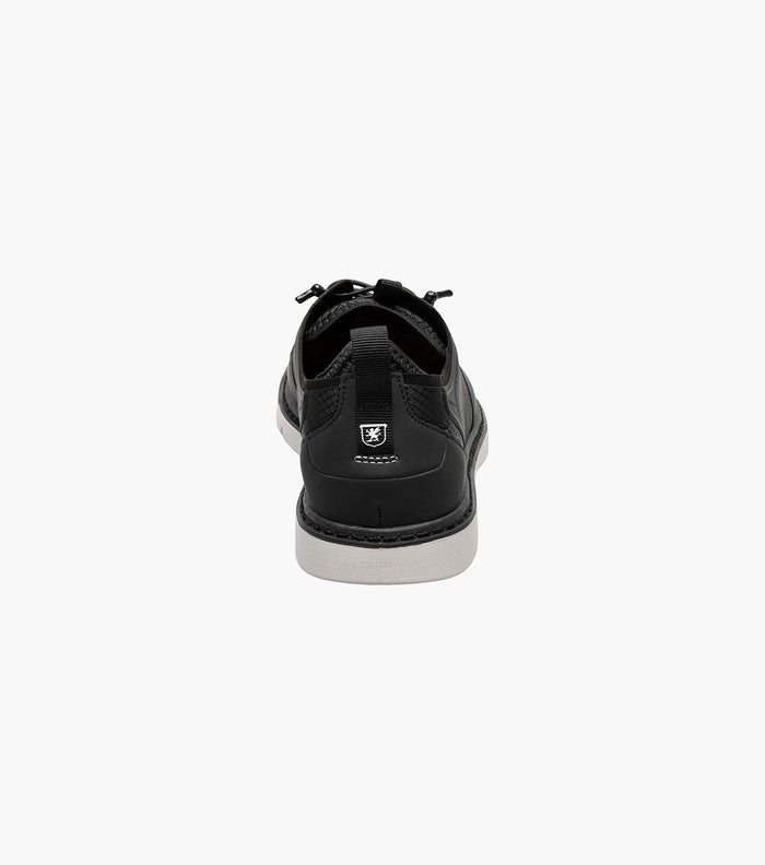 Stacy Adams Synchro Plain Toe Elastic Lace Up - Black - Upscale Men's Fashion