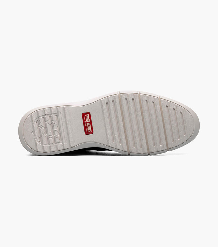 Stacy Adams Synchro Plain Toe Elastic Lace Up - White - Upscale Men's Fashion