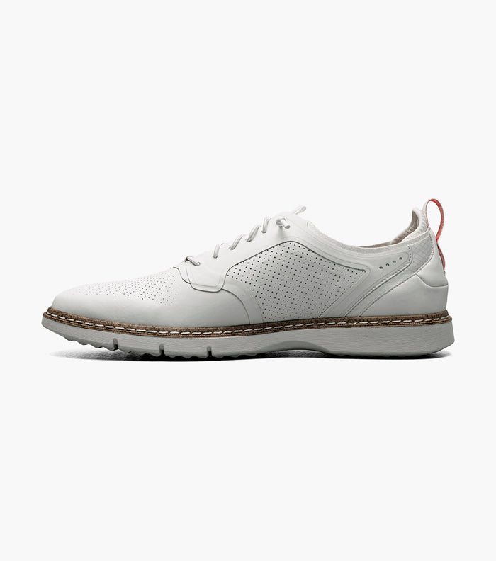Stacy Adams Synchro Plain Toe Elastic Lace Up - White - Upscale Men's Fashion