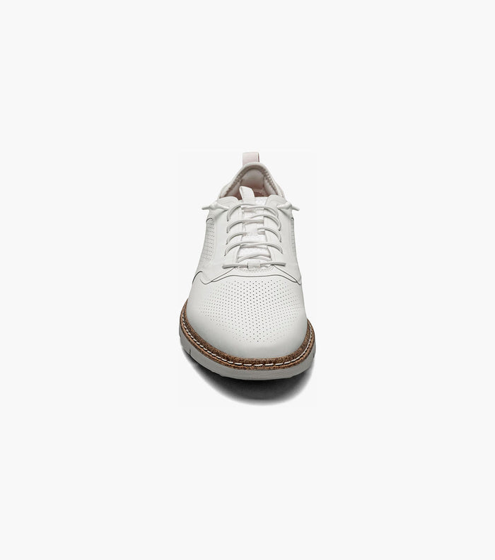 Stacy Adams Synchro Plain Toe Elastic Lace Up - White - Upscale Men's Fashion