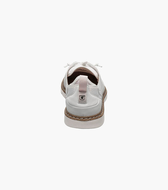 Stacy Adams Synchro Plain Toe Elastic Lace Up - White - Upscale Men's Fashion
