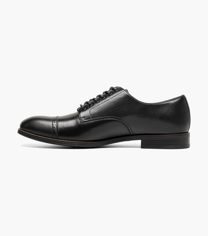 Stacy Adams William Leather Cap Toe Oxford Dress Shoes - Black - Upscale Men's Fashion
