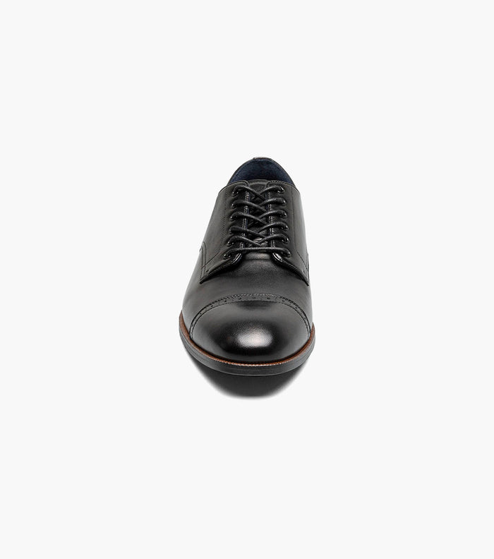 Stacy Adams William Leather Cap Toe Oxford Dress Shoes - Black - Upscale Men's Fashion