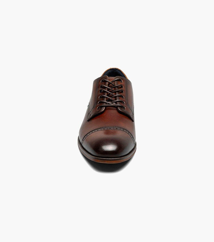 Stacy Adams William Leather Cap Toe Oxford Dress Shoes - Brown - Upscale Men's Fashion