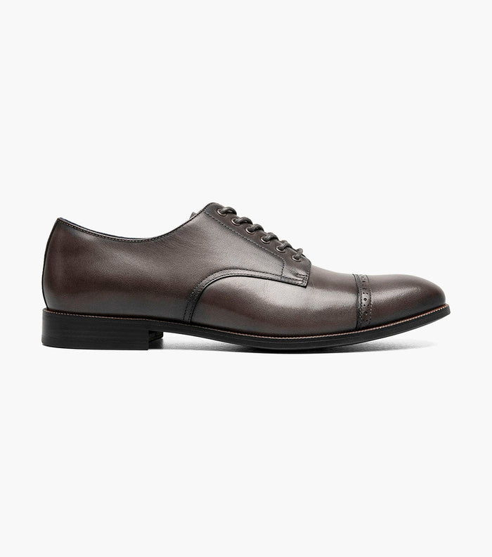 Stacy Adams William Leather Cap Toe Oxford Dress Shoes - Gray - Upscale Men's Fashion