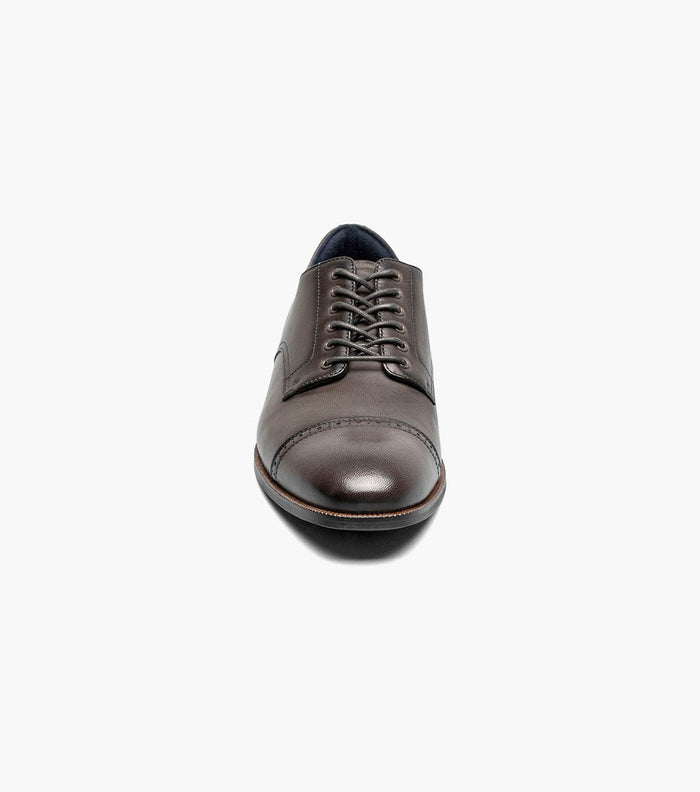 Stacy Adams William Leather Cap Toe Oxford Dress Shoes - Gray - Upscale Men's Fashion