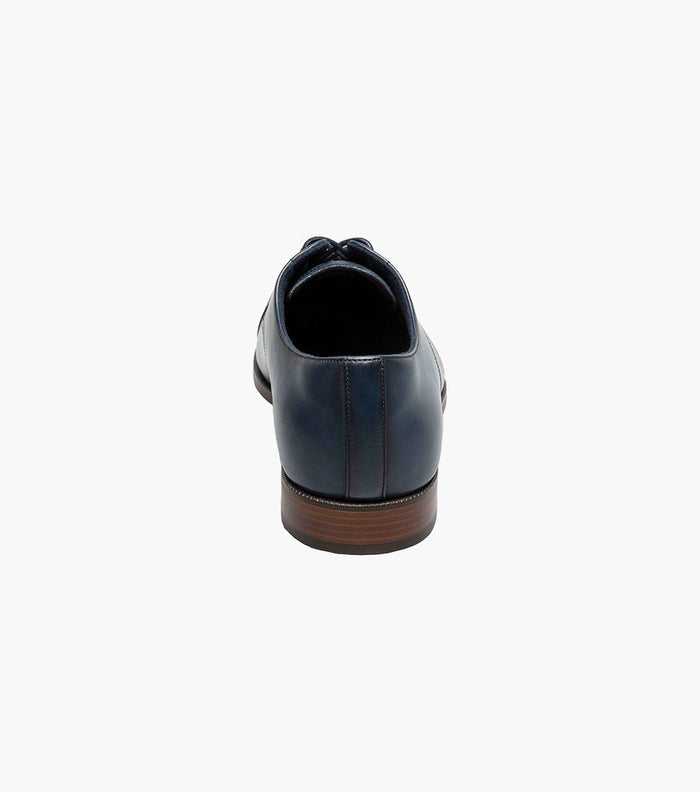 Stacy Adams William Leather Cap Toe Oxford Dress Shoes - Navy - Upscale Men's Fashion