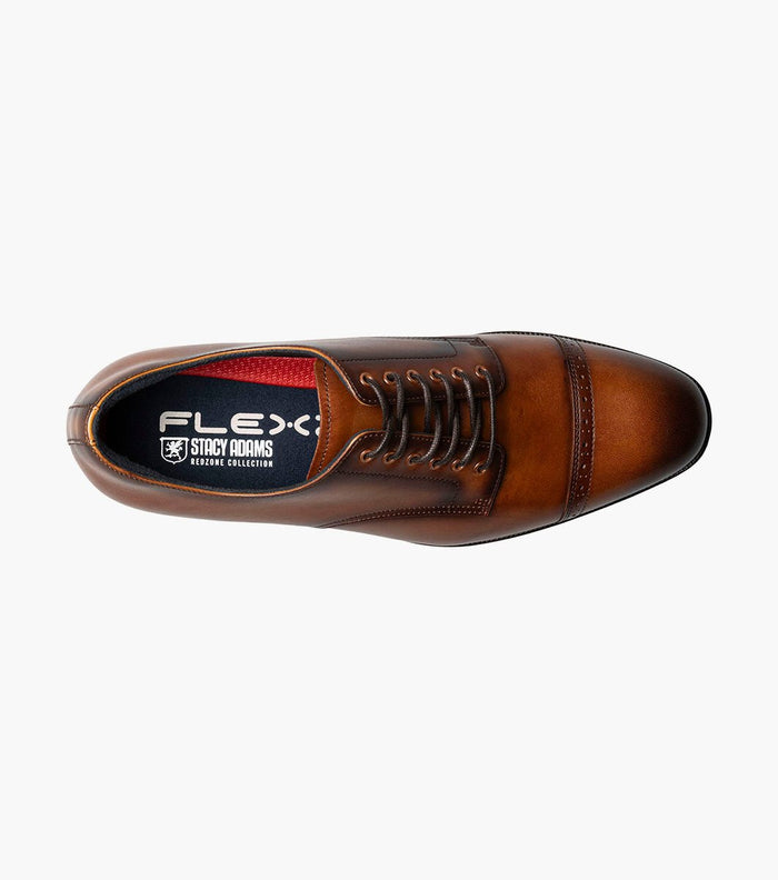 Stacy Adams William Leather Cap Toe Oxford Dress Shoes - Tan - Upscale Men's Fashion