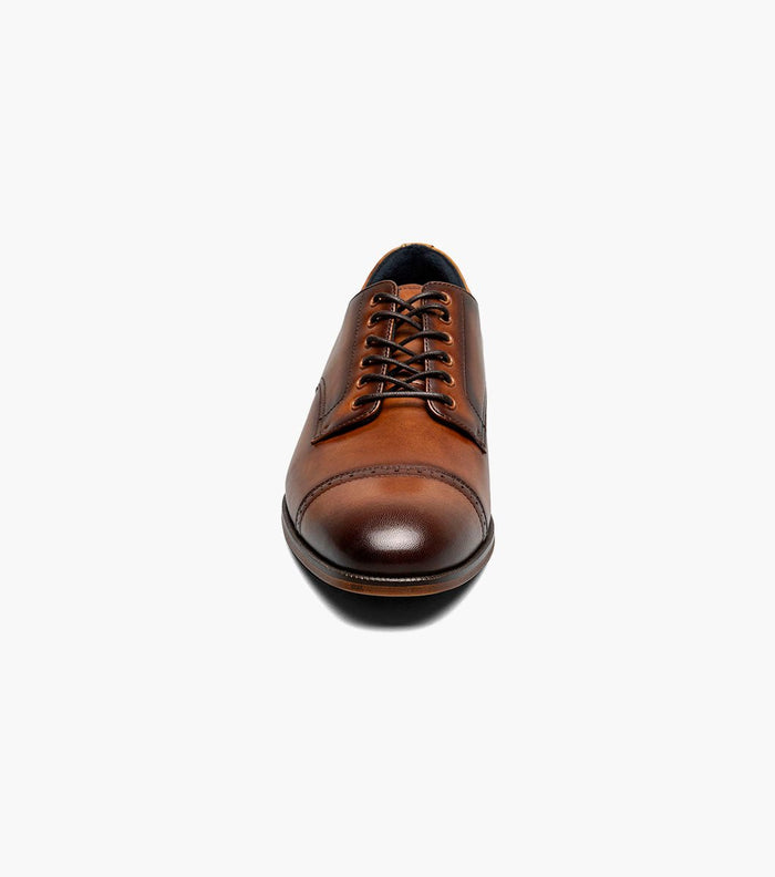 Stacy Adams William Leather Cap Toe Oxford Dress Shoes - Tan - Upscale Men's Fashion