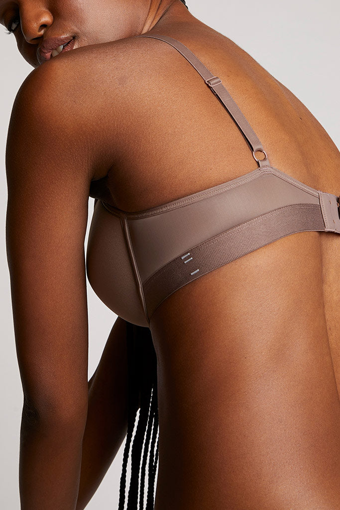 Haze demi bra back with adjustable straps and hook-and-eye closure