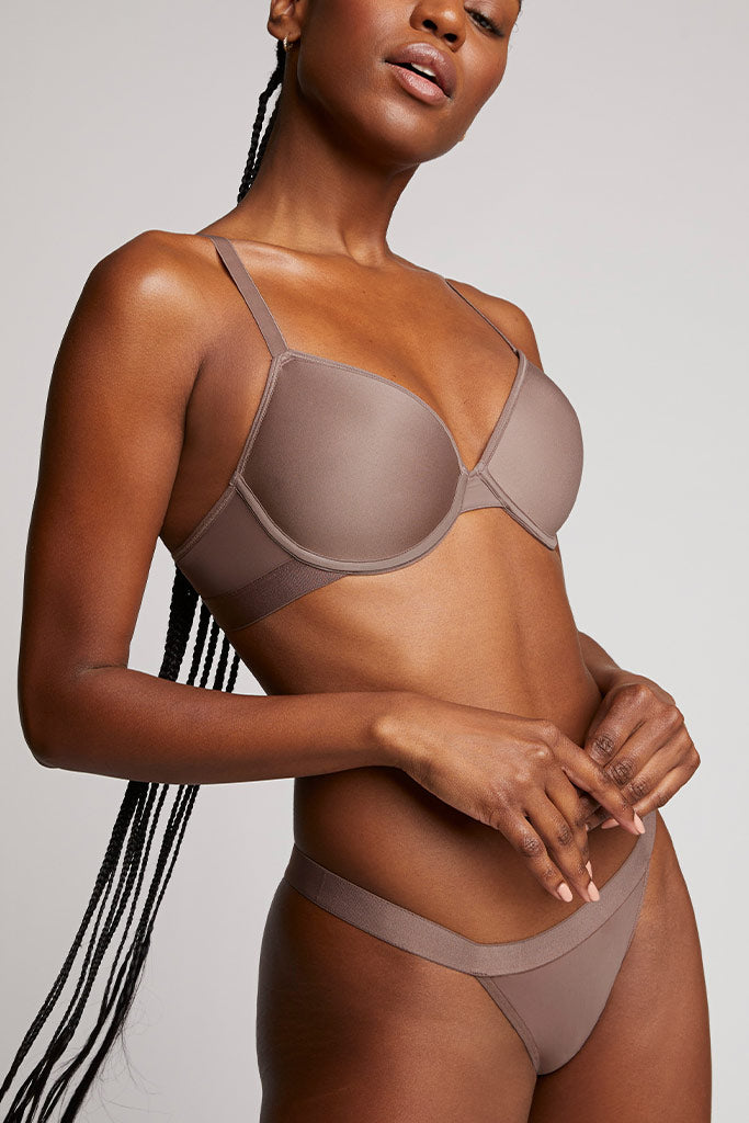 Haze molded demi bra with underwire cups and adjustable straps