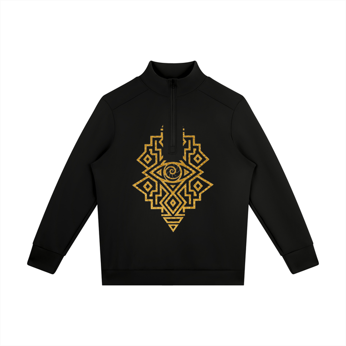 Stoneyer Tribal Print Men's Quarter Zip Sweatshirt
