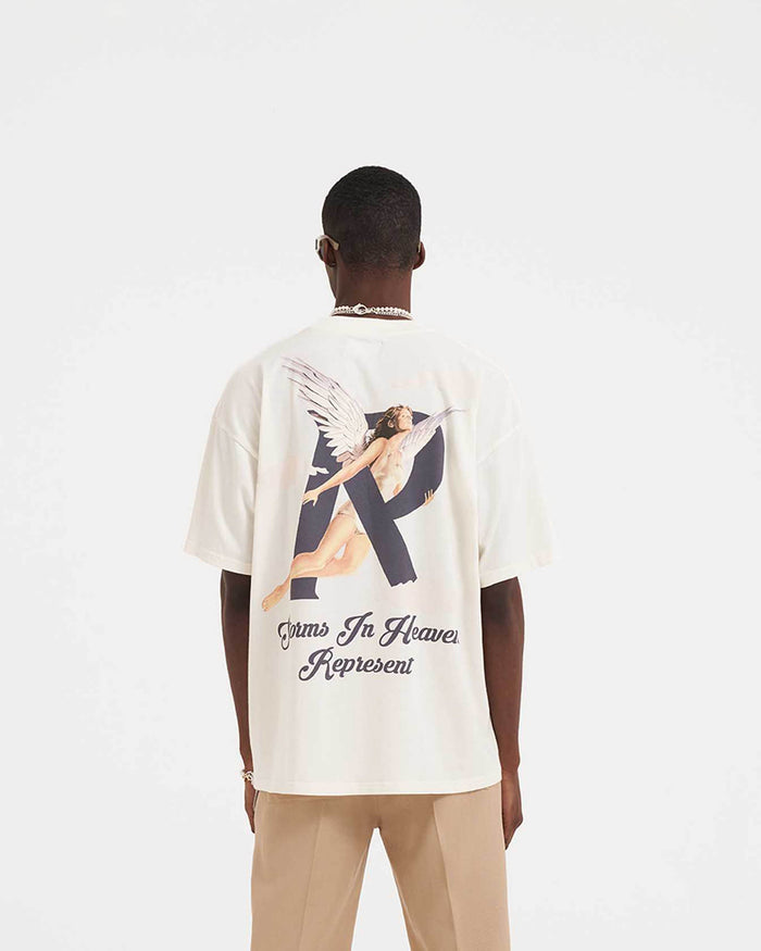 Storms In Heaven T-Shirt | Flat White T-Shirts SS23 | Represent Clo