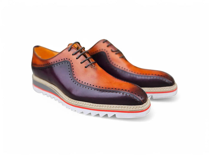 Stylish Two-Tone Brogue Oxford - Upscale Men's Fashion