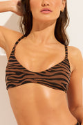 Swim Scoop Top in Zebra