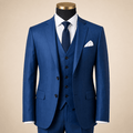 TAZIO COLLECTION-STEEL BLUE TEXTURED 3 PIECE SUIT - Upscale Men's Fashion