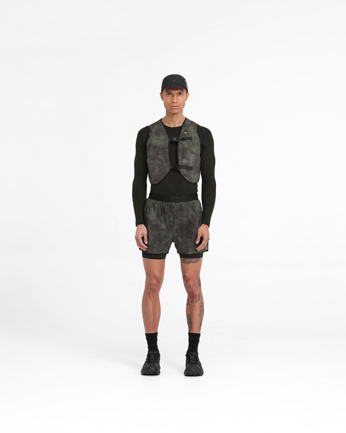 Additional product image of a mens chest rig in terrain on a plain white background | Team 247 Chest Rig in Terrain | Mesh chest rig with magnetic buckles and multiple pockets | 247 Accessories | Represent Clo