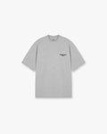 Front product image of a mens grey oversized t-shirt on a plain white background | Team 247 Oversized T-Shirt in Ash Grey | Oversized t-shirt with 247 New York branding | 247 T-Shirts | Represent Clo