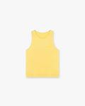 Front product image of a mens lemon vest on a plain white background | Team 247 Run Vest in Lemon | Lightweight breathable running vest | 247 T-Shirts | Represent Clo