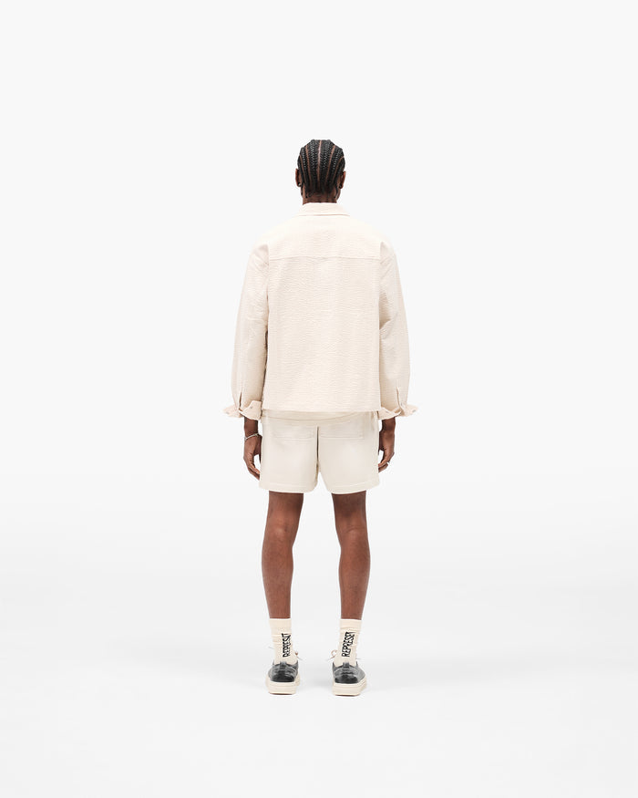 Textured Long Sleeve Shirt - Champagne