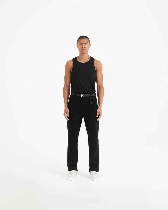 Textured Wool Tailored Pant | Black Pants FW22 | Represent Clo