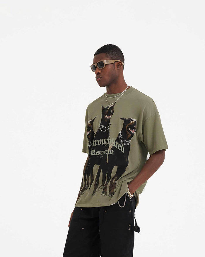 Thoroughbred T-Shirt | Khaki T-Shirts SS23 | Represent Clo