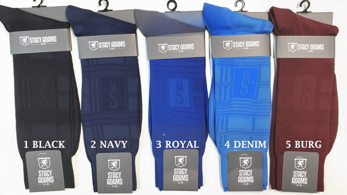 Tonal Plaid Pattern Dress Socks for Men - Upscale Men's Fashion