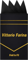 Vittorio Farina Men's Pre-Folded Pocket Square: Four-Point - Upscale Men's Fashion