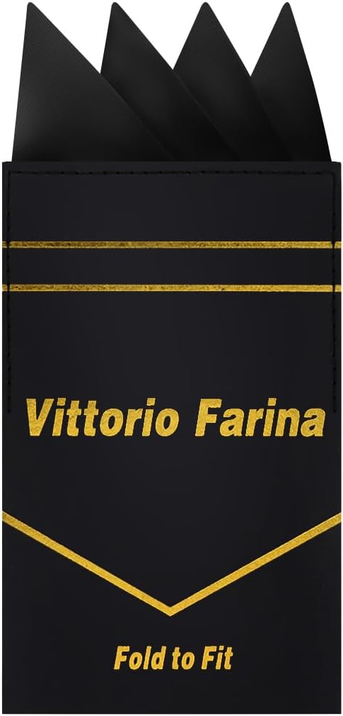 Vittorio Farina Men's Pre-Folded Pocket Square: Four-Point - Upscale Men's Fashion