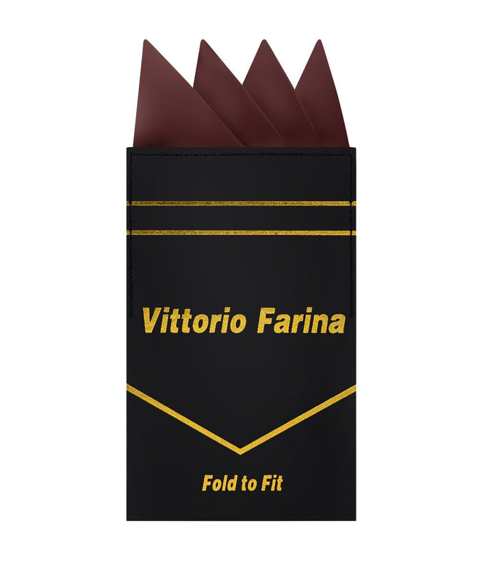 Vittorio Farina Men's Pre-Folded Pocket Square: Four-Point - Upscale Men's Fashion