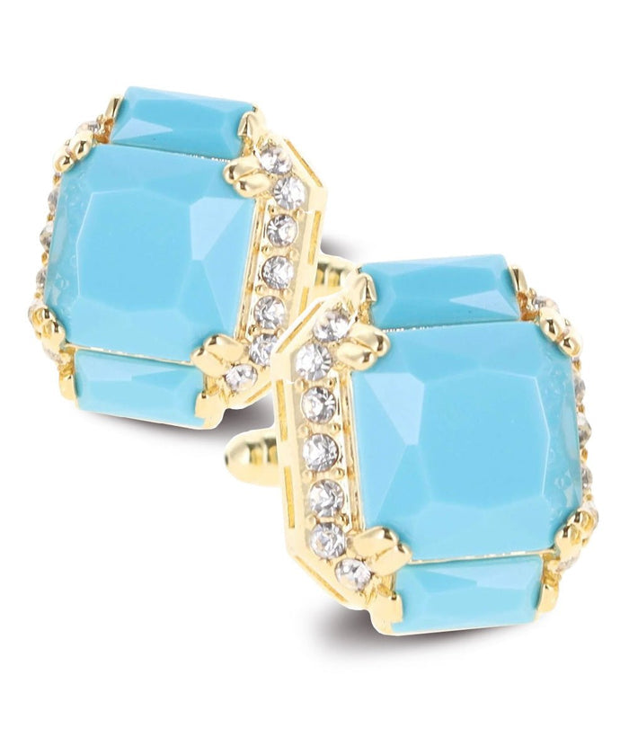 Matte Sky Blue and Gold