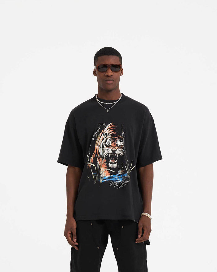 Welcome To The Jungle T-Shirt | Off Black T-Shirts SS23 | Represent Clo