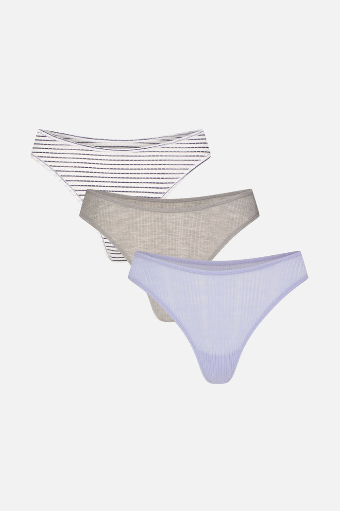 Whipped Dipped Thong in Drift (Pack)
