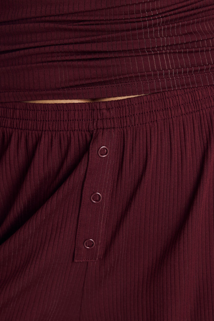 Whipped Track Pant in Garnet