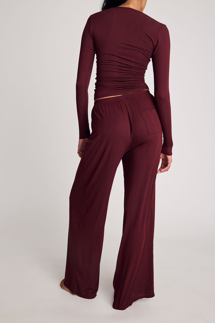 Whipped Track Pant in Garnet