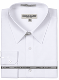 White Regular Fit Dress Shirt with Convertible Cuffs - Upscale Men's Fashion