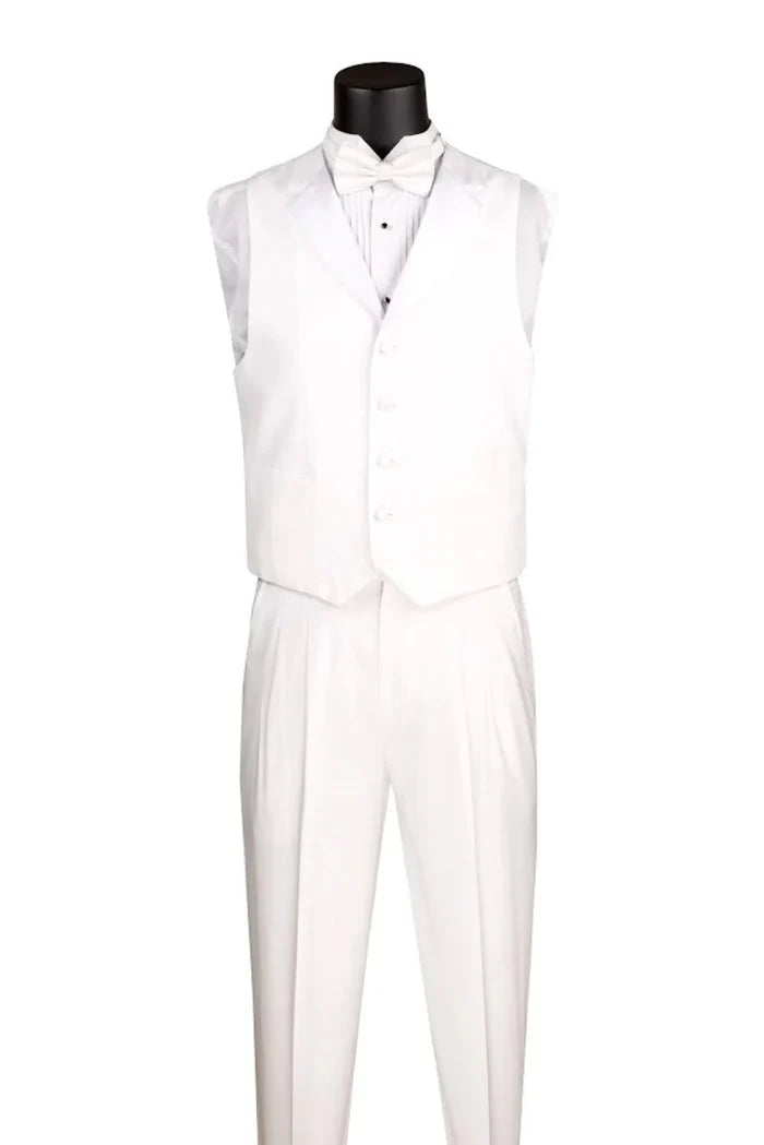 White Tails Tuxedo 3-Piece Regular Fit Suit – Maestro Collection - Upscale Men's Fashion