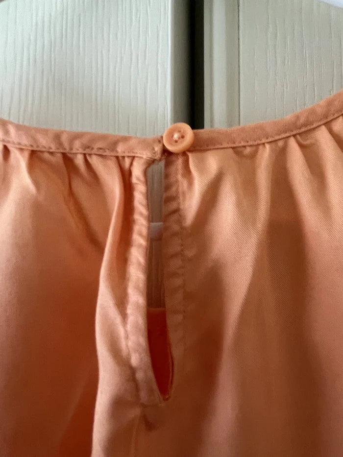 Women's BEACHLUNCHLOUNGE Peach Sleeveless Ruched Waist Dress Size S NWT