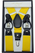Yellow Convertible Suspender Clip & Button - Upscale Men's Fashion